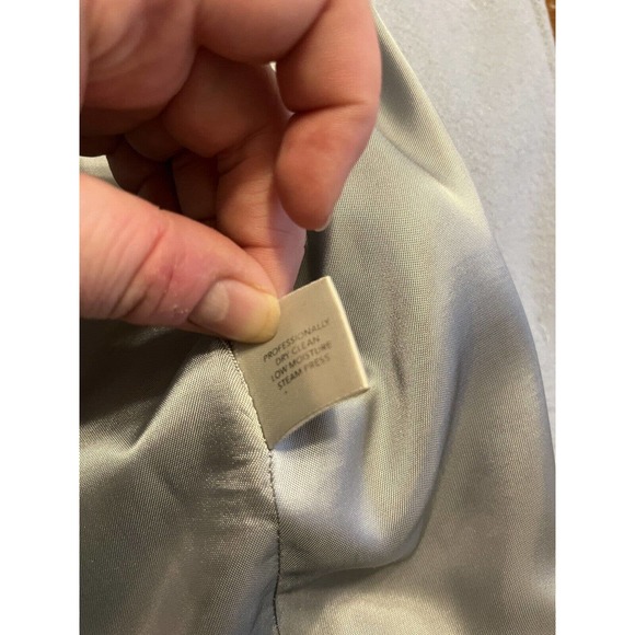 Anne Klein Mid-length Peacoat Baby Blue-Gray Wool Hidden Buttons Size 6 - Picture 14 of 16